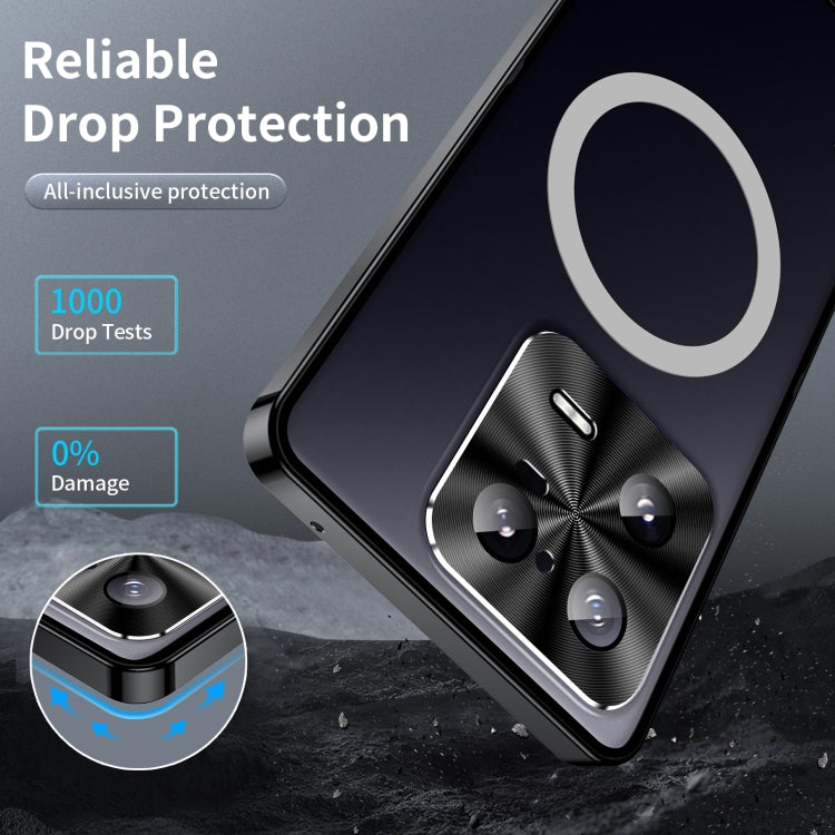 For Xiaomi 13 Pro MagSafe Magnetic Frosted Metal Phone Case(Black)