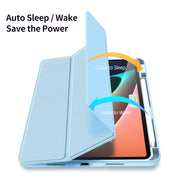 For Xiaomi Pad 6 / 6 Pro DUX DUCIS TOBY Series Antiskid Leather Tablet Case with Sleep / Wake-up Function(Blue)