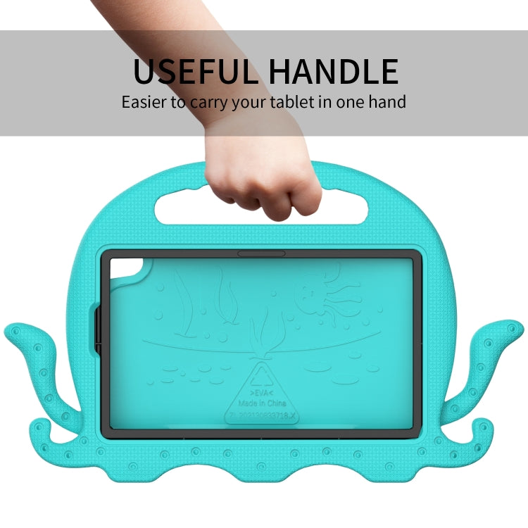 For Lenovo Tab M8 4th Gen Octopus Style EVA + PC Tablet Case with Strap(Glacial Green)