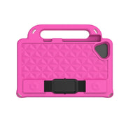 For Lenovo Tab M8 4th Gen Diamond Series EVA Anti-Fall Shockproof Sleeve Tablet Case with Holder & Strap(Rose Red)