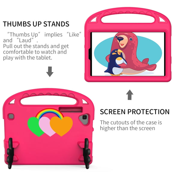 For Lenovo Tab M8 4th Gen Love Small Palm Holder EVA Tablet Case(Rose Red)