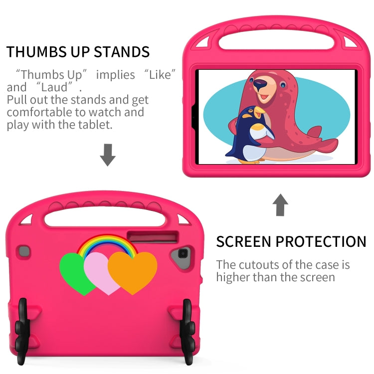 For Lenovo Tab M8 4th Gen Love Small Palm Holder EVA Tablet Case(Rose Red)