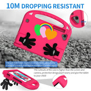 For Lenovo Tab M8 4th Gen Love Small Palm Holder EVA Tablet Case(Rose Red)