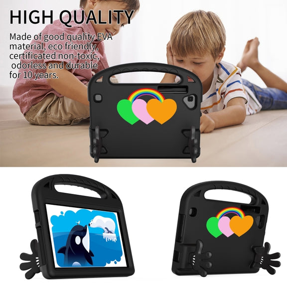 For Lenovo Tab M8 4th Gen Love Small Palm Holder EVA Tablet Case(Black)