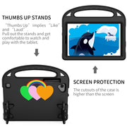 For Lenovo Tab M8 4th Gen Love Small Palm Holder EVA Tablet Case(Black)
