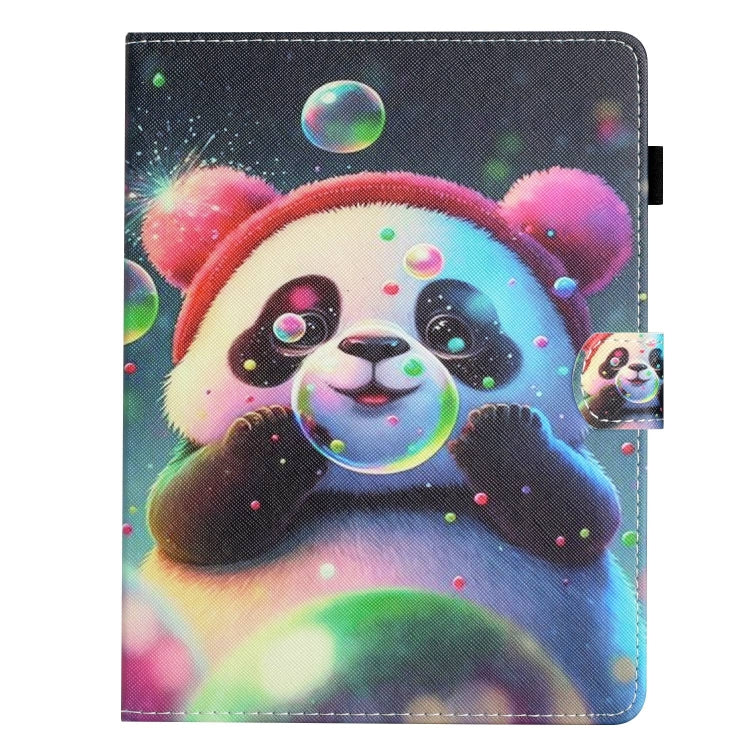For 10 inch Coloured Drawing Stitching Leather Tablet Case(Panda) - 10 - 11 inch by PMC TechLife | Online Shopping South Africa | PMC TechLife | Buy Now Pay Later Mobicred