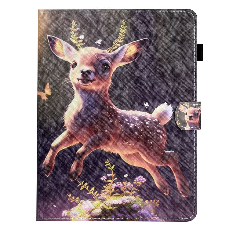 For 10 inch Coloured Drawing Stitching Leather Tablet Case(Deer) - 10 - 11 inch by PMC TechLife | Online Shopping South Africa | PMC TechLife | Buy Now Pay Later Mobicred