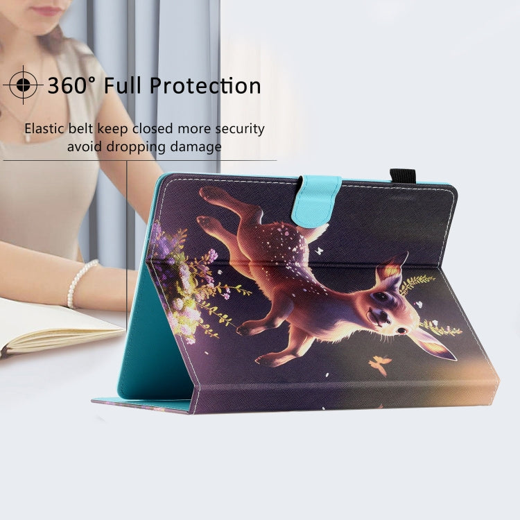For 10 inch Coloured Drawing Stitching Leather Tablet Case(Deer) - 10 - 11 inch by PMC TechLife | Online Shopping South Africa | PMC TechLife | Buy Now Pay Later Mobicred