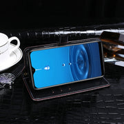 For Leagoo M12 idewei Crocodile Texture Horizontal Flip Leather Case with Holder & Card Slots & Wallet(Black)