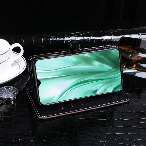 For Leagoo S11 idewei Crocodile Texture Horizontal Flip Leather Case with Holder & Card Slots & Wallet(Dark Blue)