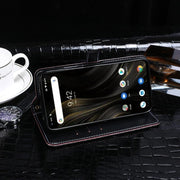 For Umidigi Power 3 idewei Crocodile Texture Horizontal Flip Leather Case with Holder & Card Slots & Wallet(Black)