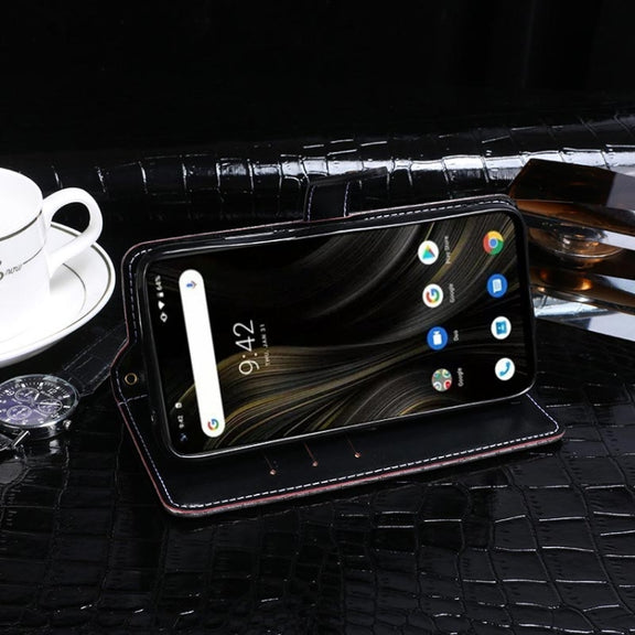 For Umidigi Power 3 idewei Crocodile Texture Horizontal Flip Leather Case with Holder & Card Slots & Wallet(Wine Red)