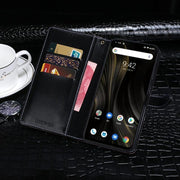 For Umidigi Power 3 idewei Crocodile Texture Horizontal Flip Leather Case with Holder & Card Slots & Wallet(Wine Red)