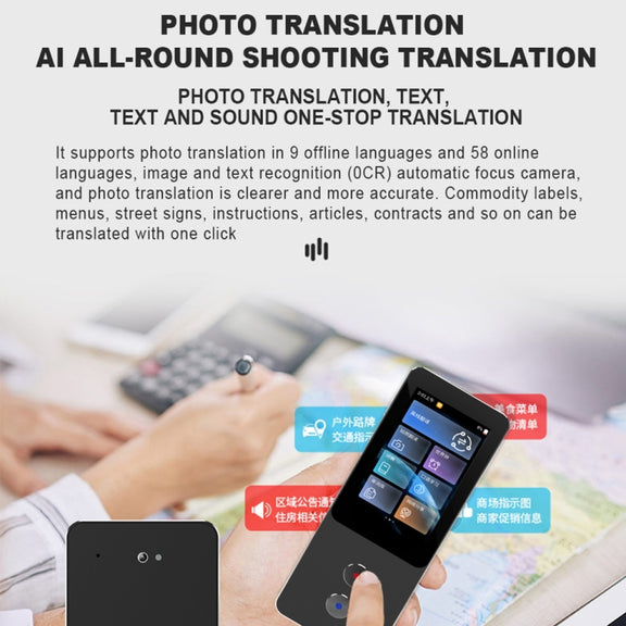 T9 Pro Smart and Precise Translator Supports 134 Languages with Offline Translation/Photo Translation(Black)