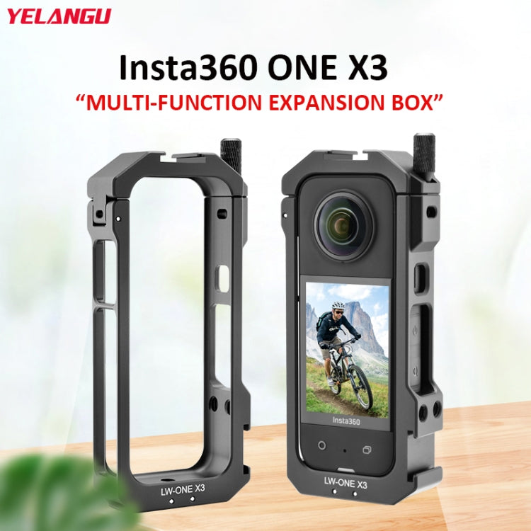 For Insta360 X3 YELANGU LW-ONE X3 Metal Cage Extended Frame Case With T1 Tripod - free shipping - PMC Jewellery - Order now!