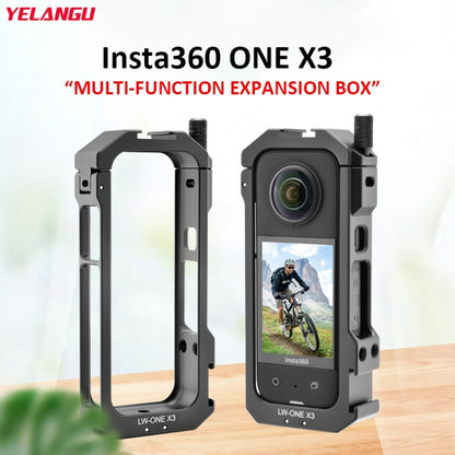 For Insta360 X3 YELANGU LW-ONE X3 Metal Cage Extended Frame Case With T1 Tripod - free shipping - PMC Jewellery - Order now!