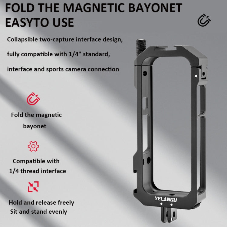 For Insta360 X3 YELANGU LW-ONE X3 Metal Cage Extended Frame Case With T1 Tripod - free shipping - PMC Jewellery - Order now!