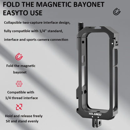 For Insta360 X3 YELANGU LW-ONE X3 Metal Cage Extended Frame Case With T1 Tripod - free shipping - PMC Jewellery - Order now!