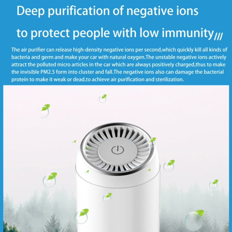 Y-20 Desktop Car Negative Ion Air Purifier(White) - Air Purifier by PMC TechLife | Online Shopping South Africa | PMC TechLife | Buy Now Pay Later Mobicred