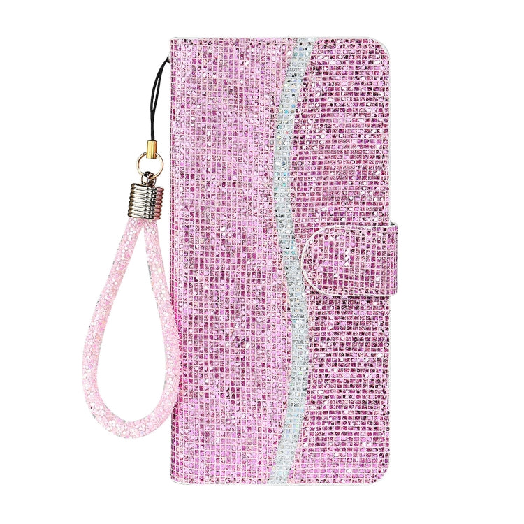 For Samsung Galaxy A24 4G Glitter Powder Filp Leather Phone Case(Pink)