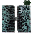 For Nokia G22 4G Crocodile Top Layer Cowhide Leather Phone Case(Green) - Nokia Cases by PMC TechLife | Online Shopping South Africa | PMC TechLife | Buy Now Pay Later Mobicred