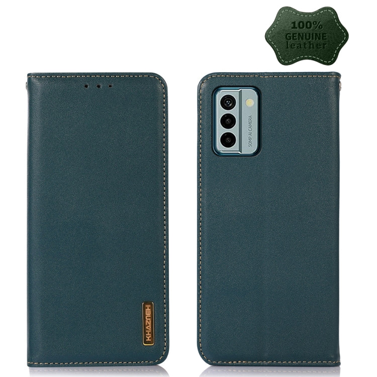 For Nokia G22 4G KHAZNEH Nappa Top Layer Cowhide Leather Phone Case(Green) - Nokia Cases by PMC TechLife | Online Shopping South Africa | PMC TechLife | Buy Now Pay Later Mobicred