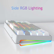 AULA F3261 Type-C Wired Hot Swappable 61 Keys RGB Mechanical Keyboard(Black Grey Tea Shaft)