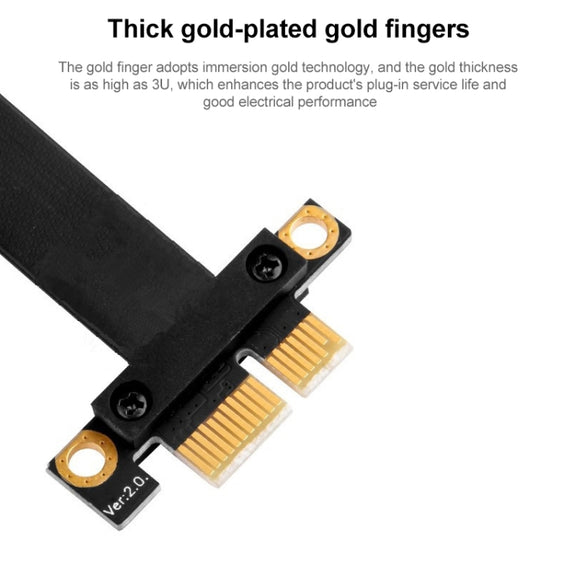 PCI-E 3.0 1X to 16X 180 Degree Graphics Card Extension Cable, Length:15cm