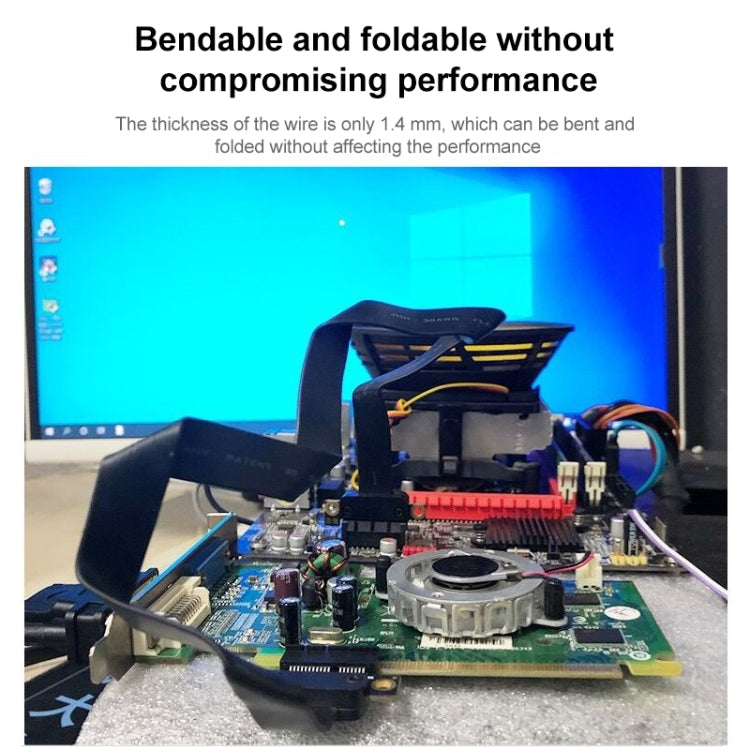 PCI-E 3.0 1X to 16X 180 Degree Graphics Card Extension Cable, Length:50cm -  by PMC Jewellery | Online Shopping South Africa | PMC Jewellery | Buy Now Pay Later Mobicred