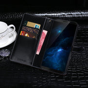 For Cubot J5 idewei Crocodile Texture Horizontal Flip Leather Case with Holder & Card Slots & Wallet(Dark Blue)