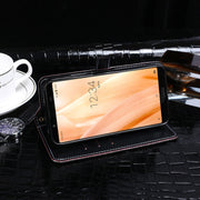 For Sharp Aquos Sense3 idewei Crocodile Texture Horizontal Flip Leather Case with Holder & Card Slots & Wallet(Dark Blue)