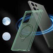 For Samsung Galaxy S23 Ultra 5G LK 3 in 1 MagSafe Magnetic Holder Phone Case(Green)