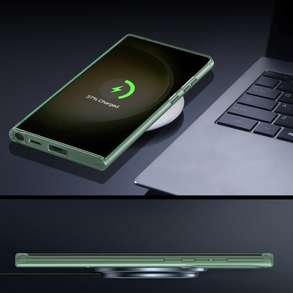 For Samsung Galaxy S22 Ultra 5G LK 3 in 1 MagSafe Magnetic Holder Phone Case(Green)