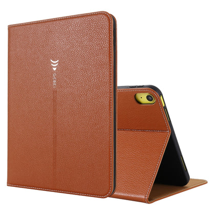 For iPad 2025 / 2022 GEBEI Silk Texture Flip Tablet Leather Case(Brown) - free shipping - PMC Jewellery - Order now!