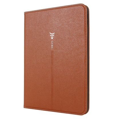 For iPad 2025 / 2022 GEBEI Silk Texture Flip Tablet Leather Case(Brown) - free shipping - PMC Jewellery - Order now!