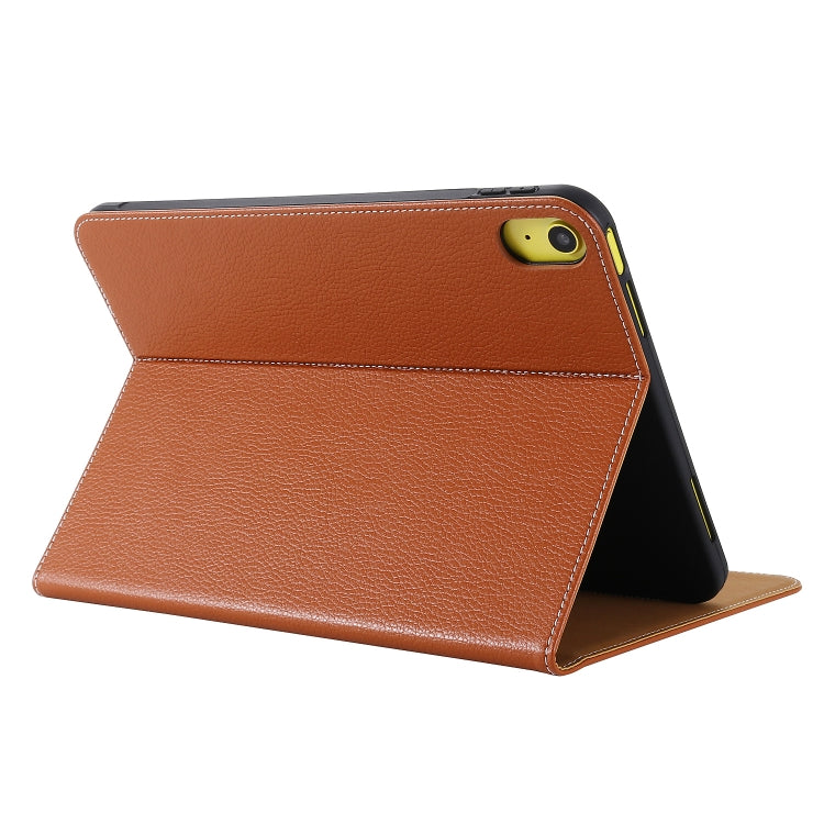 For iPad 2025 / 2022 GEBEI Silk Texture Flip Tablet Leather Case(Brown) - free shipping - PMC Jewellery - Order now!