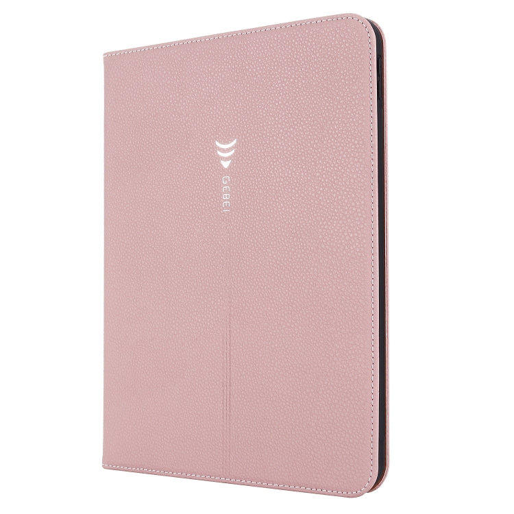 For iPad 2025 / 2022 GEBEI Silk Texture Flip Tablet Leather Case(Rose Gold) - free shipping - PMC Jewellery - Order now!