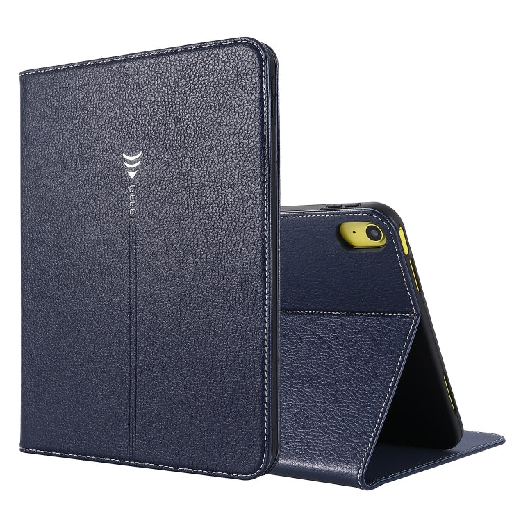 For iPad 2025 / 2022 GEBEI Silk Texture Flip Tablet Leather Case(Blue) - free shipping - PMC Jewellery - Order now!