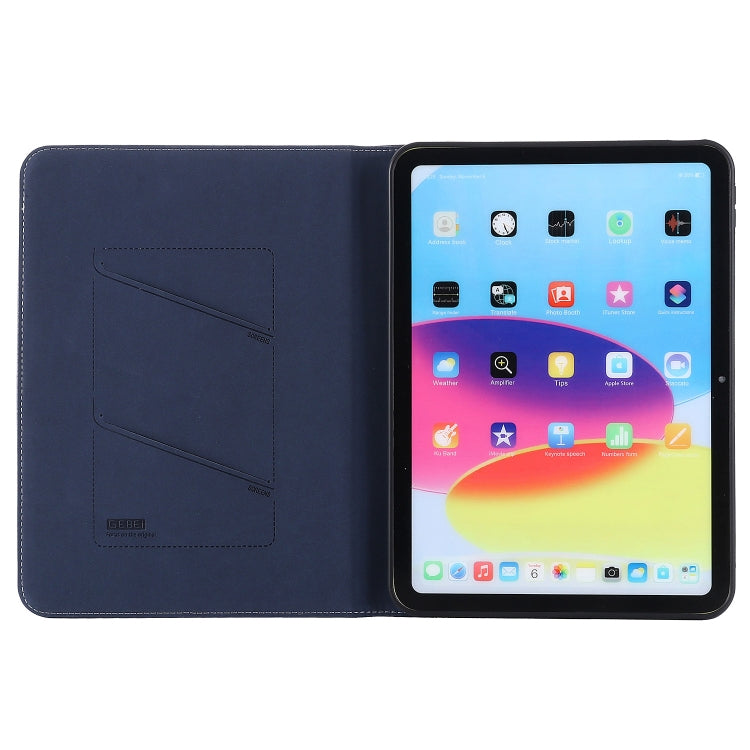 For iPad 2025 / 2022 GEBEI Silk Texture Flip Tablet Leather Case(Blue) - free shipping - PMC Jewellery - Order now!