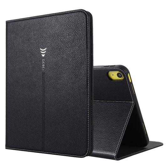 For iPad 2025 / 2022 GEBEI Silk Texture Flip Tablet Leather Case(Black) - free shipping - PMC Jewellery - Order now!