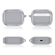 For AirPods Pro 2 Photo Frame Carbon Fiber Series Earphone Case(Dark Grey)
