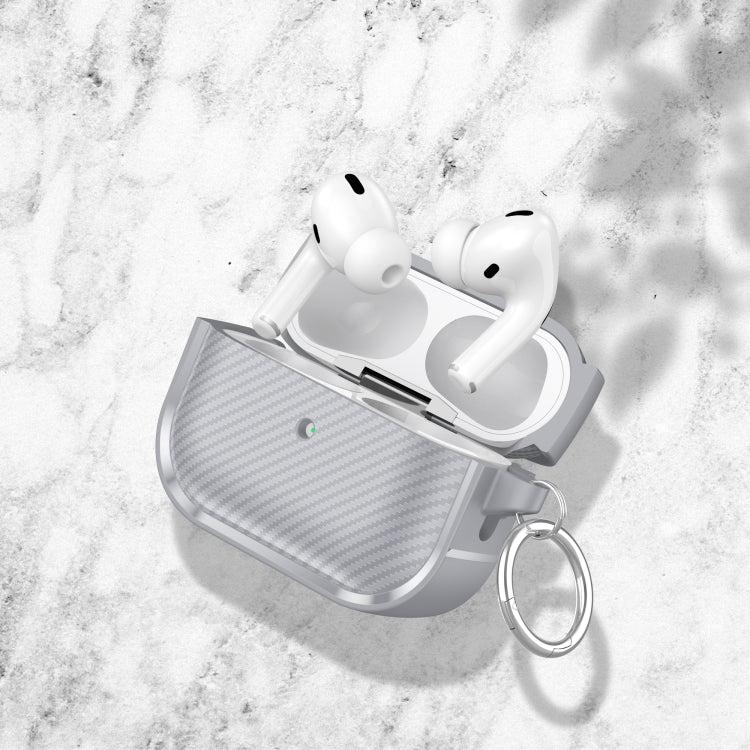 For AirPods Pro 2 Photo Frame Carbon Fiber Series Earphone Case(Dark Grey) - For AirPods Pro 2 by PMC TechLife | Online Shopping South Africa | PMC TechLife