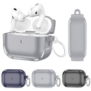 For AirPods Pro Photo Frame Carbon Fiber Series Earphone Case(Dark Grey)
