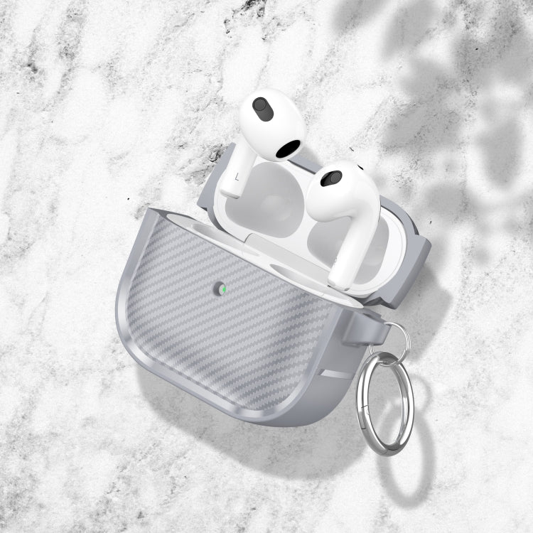 For AirPods 3 Photo Frame Carbon Fiber Series Earphone Case(Dark Grey) - For AirPods 3 by PMC Jewellery | Online Shopping South Africa | PMC Jewellery | Buy Now Pay Later Mobicred