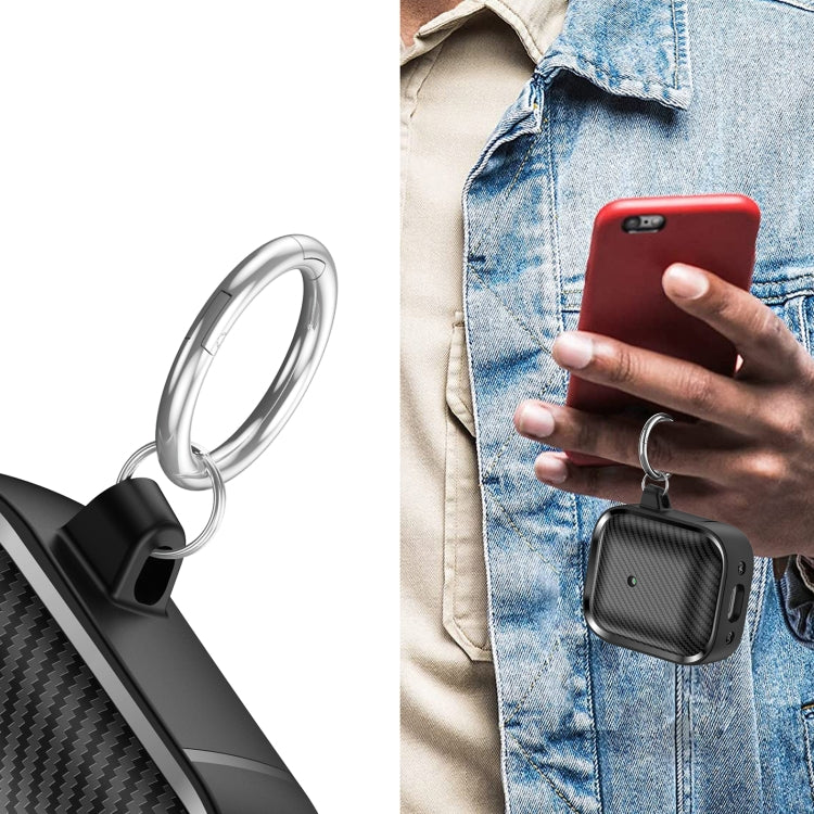 For AirPods 1 / 2 Photo Frame Carbon Fiber Series Earphone Case(Black) - For AirPods 1/2 by PMC Jewellery | Online Shopping South Africa | PMC Jewellery | Buy Now Pay Later Mobicred
