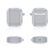 For AirPods 1 / 2 Photo Frame Carbon Fiber Series Earphone Case(Dark Grey)
