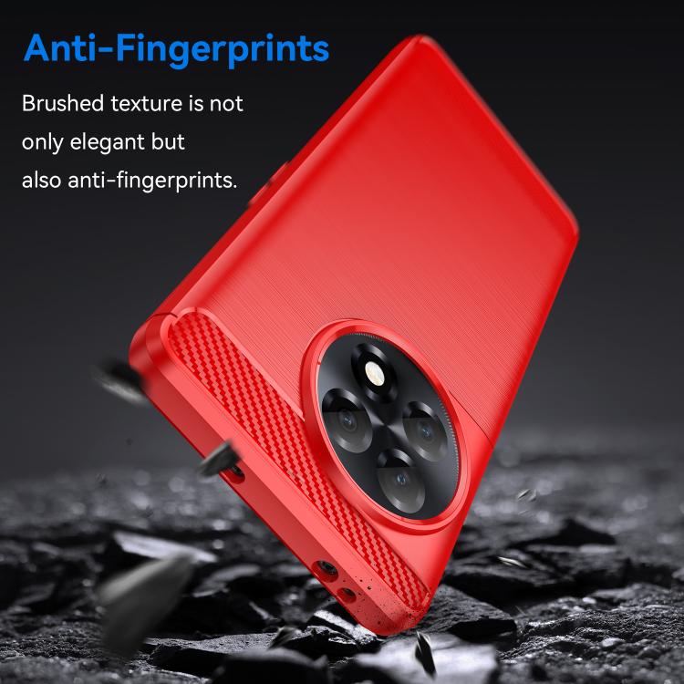 For OnePlus 11R Brushed Texture Carbon Fiber TPU Phone Case(Red) - free shipping - PMC Jewellery - Order now!
