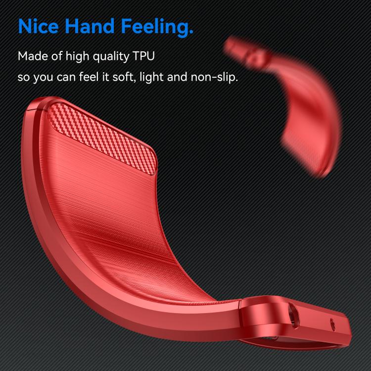 For OnePlus 11R Brushed Texture Carbon Fiber TPU Phone Case(Red) - free shipping - PMC Jewellery - Order now!