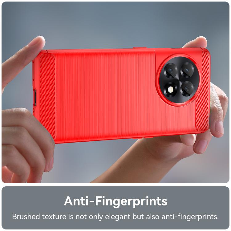 For OnePlus 11R Brushed Texture Carbon Fiber TPU Phone Case(Red) - free shipping - PMC Jewellery - Order now!
