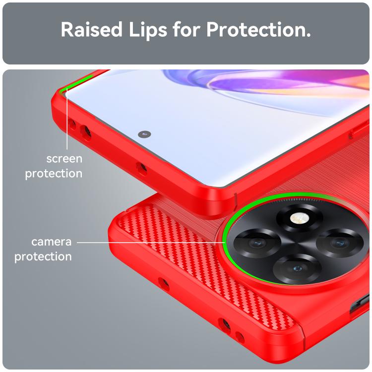 For OnePlus 11R Brushed Texture Carbon Fiber TPU Phone Case(Red) - free shipping - PMC Jewellery - Order now!